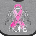 thumbnail image 4 of Inktastic Hope- Pink Ribbon Breast Cancer Awareness Boys or Girls Baby Bib, 4 of 4
