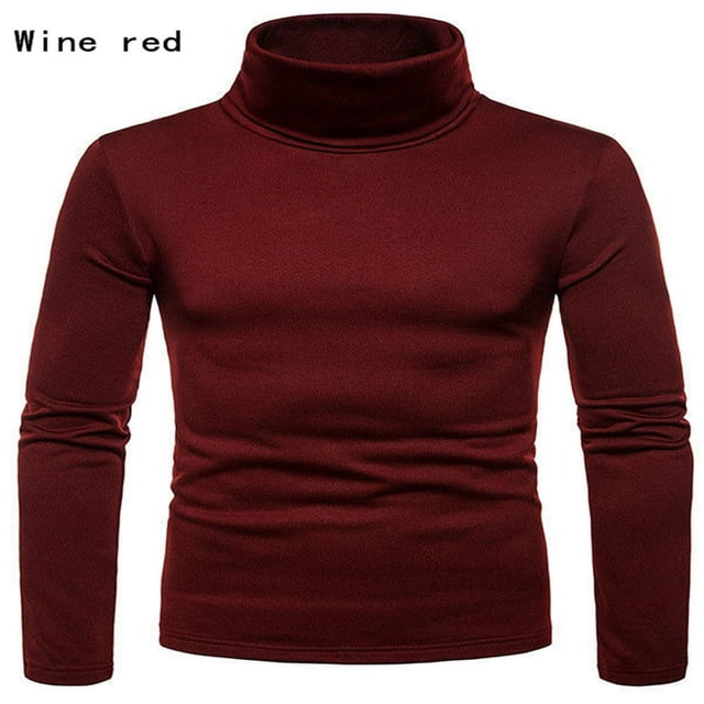Chandail Thermique d'Hiver pour Homme à Col Roulé, Extensible, Basique, Épais
