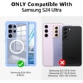 thumbnail image 5 of Rancase for Samsung Galaxy S24 Ultra Case,Compatible with MagSafe,Built-in Screen Protector & 2X Camera Lens Protector,Full Body Shockproof Protective Phone Case for Galaxy S24 Ultra,Blue, 5 of 7