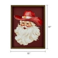 thumbnail image 6 of (4 pack) Holiday Time Southern Santa Framed Tinted Gel & Glitter Emb Canvas Christmas Wall Art, 6 of 7