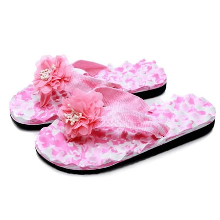 

〖Yilirongyumm〗 Pink 38 Slippers For Women Fashion Women Summer Beach Flowers Breathable Shoes Sandals Home Slipper Flip Flops Flat Shoes