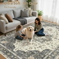 thumbnail image 3 of Uermei 10'x14' Large Area Rug: Soft Non-Slip Washable Indoor Carpet for Living Room Bedroom Dining Room Office - Beige Blue, 3 of 11