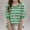 Green, variant on Boys Girls Fall Short Sleeve Sweater Classic Striped Graphic Round Neck Loose Comfort Knit Pullover Top Black 14-15 Years