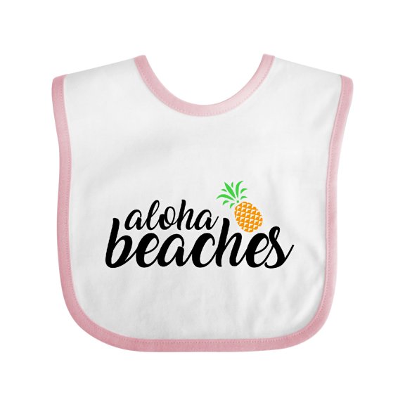 Inktastic Hawaiian Pineapple Aloha Beaches Boys or Girls Baby Bib