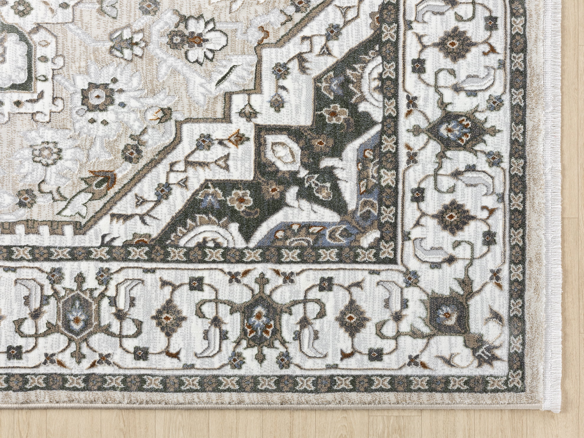 United Weavers Riviera Delora Runner Rug, Border Pattern, Cream, 2'7" X 7'2"
