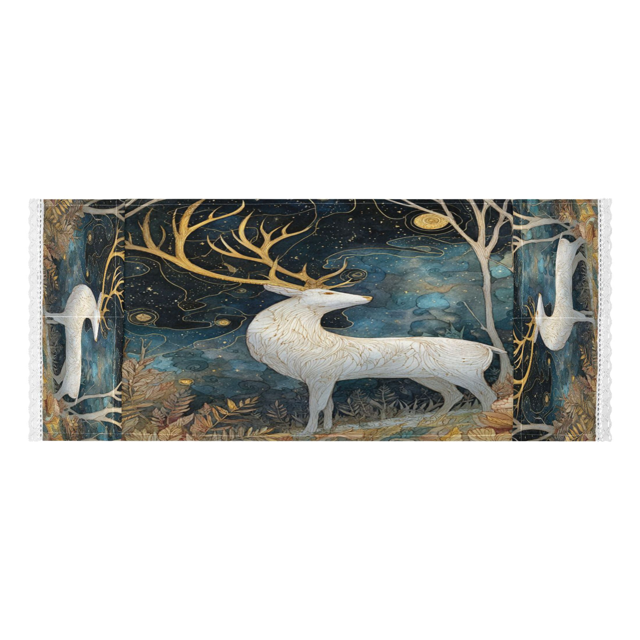 Wobogo Golden Antlered Deer Washing Machine Cover Dustproof Washer Dryer Cover Waterproof Laundry Room Decorative Protector