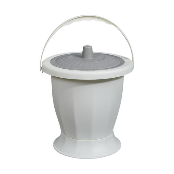 Mornei Chamber Pot with Lid Handle Urinal Urine Storage Pot Spittoon Chamber Bucket for White With