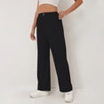 thumbnail image 6 of STETMN Corduroy Pants for Women Elastic Waist Straight Leg Pant Casual Solid Trousers with Pockets, 6 of 7