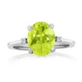 thumbnail image 2 of Gem Stone King 925 Sterling Silver Ring Lemon Quartz Moissanite (2.03 Cttw), 2 of 5