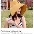 thumbnail image 5 of Fashionable Travel Bucket Hat UV Protection Big Brim Visor Summer Hat Beach Sunhats Women Hat Sun Protection Cap YELLOW, 5 of 8