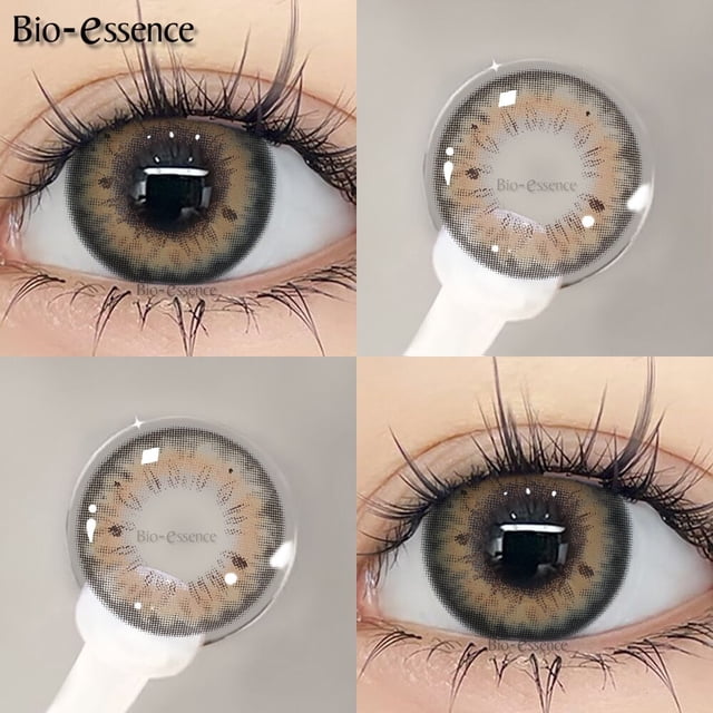 Bio-essence-lentillas coreanas de colores, lentes para miopía azul graduadas, lentes coreanas de alta calidad, 1 par