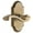 White, variant on Grandeur 814890 Arc Solid Brass Right Handed Privacy Door Lever Set - Grey