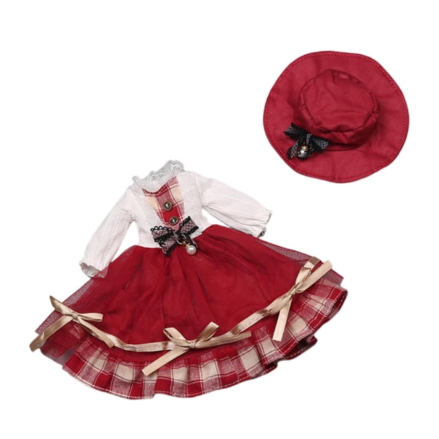 Conjunto de vestido Cosplay Hugo 1:6 Rojo con accesorios para muñeca de figura de acción de 30 cm