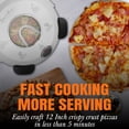 thumbnail image 5 of 12 Inch Electric Indoor Pizza Oven & Grill, Countertop Compact Pizza Cooker with Recipe Included for Home Use, Graphite Gray, 5 of 11
