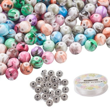 Designice 551Pcs Bracelet Making Kit,Durable Acrylic Beads Bracelet Kit,Flexible Jewelry Making Kit,