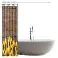 thumbnail image 2 of MYPOP Autumn Flower Shower Curtain, Sunflowers on Rustic Wooden Board Bathroom Set, 66 X 72 Inches, 2 of 2