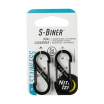 Nite Ize S-Biner® Dual Carabiner Stainless Steel #1 - 2 Pack - Black