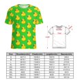 thumbnail image 2 of Duck Pattern Green Background Women's T-Shirt Short Sleeve T Shirts Tops Tee Ladies Loose T, 2 of 6