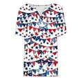 thumbnail image 5 of Patriotic Usa Flag Shirts,My Account History Purchased Online,Cadancy Dressy Summer Tops for Women Plus Size 3X,Cute Clothes Trendy 2025 Blouses Casual,Blue Stripe Shirt ,De Mujer Para,Multicolor 3X, 5 of 5