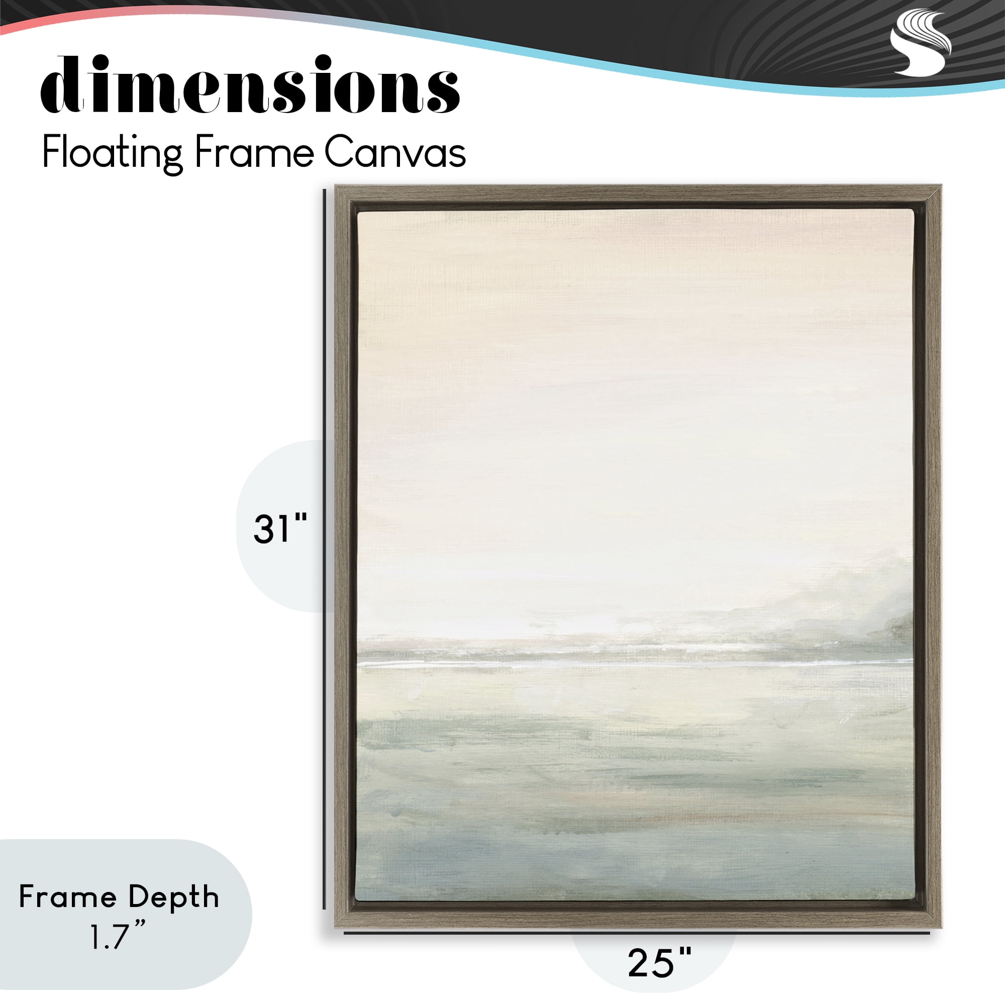 Stupell Industries Light Fog Atmosphere Brown Framed Floater Canvas Wall Art, design by Patricia Pinto