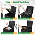 thumbnail image 3 of 30 Gallon Trash Can, Resin Outdoor Garbage Can with Lid, Waterproof Hideaway Patio Waste Bins for Outside Use (Black), 3 of 7