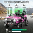 thumbnail image 2 of Farmdex 24V 9AH 2 Seat Ride on Toys Car for Big Kids, 2WD/4WD Swatchable Electric Battery Powered Toys Car with 4x100W Powerful Motor, Remote Control, Bluetooth Music, LED Lights, Pink, 2 of 8