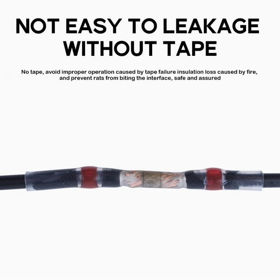 50Pcs Solder Seal Wire Connectors, Heat Shrink Butt Connector Waterproof Insulated Electrical Butt Terminals For Automotive Marine, 22-18 Awg, Red