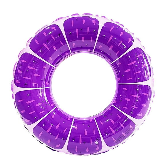 KAKOWELY Flotadores inflables para piscina, fiestas, lagos, playa, niños, adultos, flotadores, flotadores, anillos de natación, fruta, agua, uva, morado.