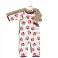 thumbnail image 2 of Hudson Baby Infant Girl Premium Quilted Coveralls, Autumn Rose, 18-24 Months, 2 of 4