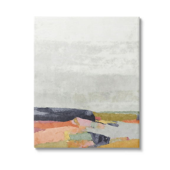 Stupell Industries Modern Hue Landscape Abstract Painting Gallery Wrapped Canvas Art Print Wall Art, 16 x 20