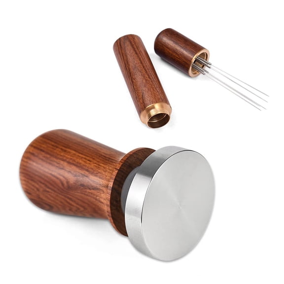 JOGGEIL 53mm Espresso Tamper, Stainless Steel Flat Base Coffee Tamper, Professional Espresso Hand Tamper Compatible with Breville 54mm Portafilter