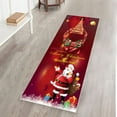 thumbnail image 1 of 40x120cm Long Christmas Welcome Mat - Coral Velvet Holiday Entry Rug for Indoor Decor, 1 of 9