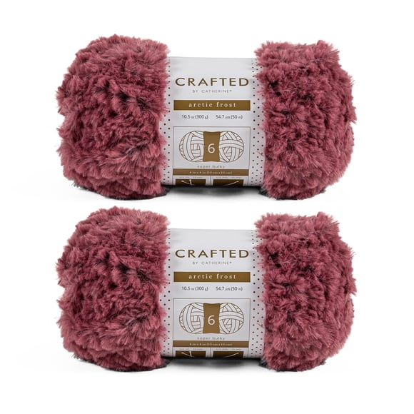 Crafted By Catherine Fil Arctic Frost - Lot de 2 (54 Verges par Écheveau), Plum Frost, Calibre 6 Super Volumineux