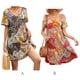 thumbnail image 5 of Vestido Bohemia Vestido de manga corta con cuello en V Mujer Ropa de verano, S, amarillo y azul oscuro Methold AP001221-01, 5 of 7