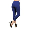 thumbnail image 2 of Hitime Capri Workout Leggings for Women Super Soft Stretchy High Waisted Capri Length Royal Blue Sizes L-XL Yoga Workout Running, 2 of 7