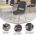 thumbnail image 2 of 2 Piece Chairs, Gray Plasti Frame, Curved Back, Cut Out Design, 2 of 4