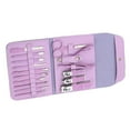 thumbnail image 4 of Juego de 16 cortaúñas de acero inoxidable resistente a la corrosión, portátil, para manicura y pedicura, para mujeres y niñas, color morado, 4 of 14