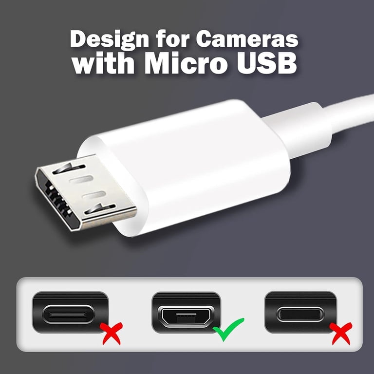 Micro USB Power Cables 2-Pack 26ft USB To Micro USB Extension Cables ...