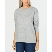 Karen Scott Women's Petite Fleece Crewneck Sweatshirt Blue Size Petite Small