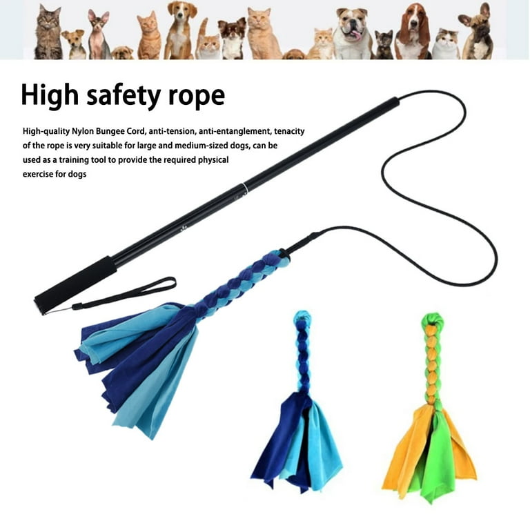 Pet Dog Flirt Pole Toy Retractable Dog Teaser Pole With Toy Pet