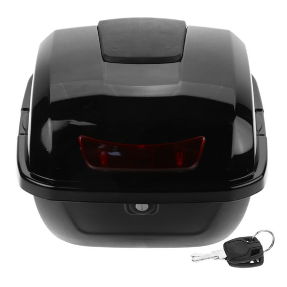 PTOOTP Motorcycle Tour Tail Box Scooter Trunk Black ABS Storage 1Pack for Long Trips