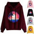 thumbnail image 6 of Hoodies Woman Clearance, Autumn Winter Hoodies Sweatshirt Pullover Tops Long Sleeve Comfy Tops, 6 of 6