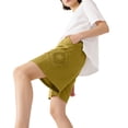 thumbnail image 4 of Guluxicc 2 Piece Women's Outfit Sets Basic T Shirt Matching Side Slit Shorts Eyelet Embroidery Casual Outfits for Spring and Summer, 4 of 5