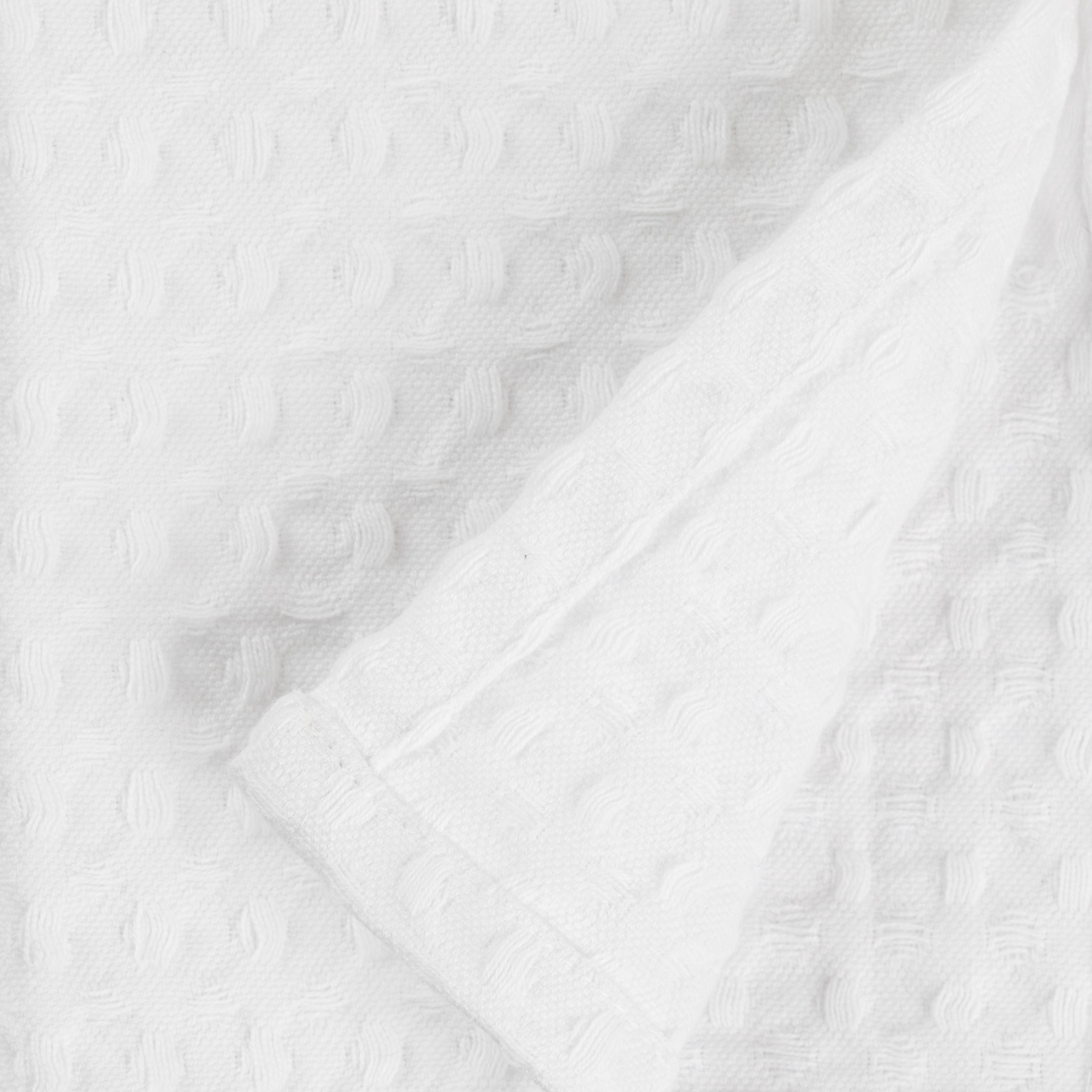 Mainstays Recycled Cotton Waffle Weave 4 Pack Dishcloths, 12 in x 12 in, White