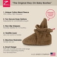 thumbnail image 3 of Zutano Cozie - Botines de forro polar unisex con pinzas Baby Essentials Mocha Heather 18 meses, 3 of 5