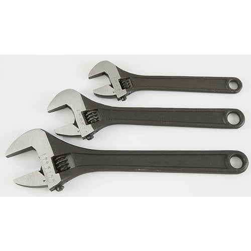 Klutch Adjustable Wrench, 8in., 10in., 12in. x 10.03in.L
