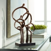 Kensington Hill Abstract Family 19 1/4" High Bronze Sculpture Home Decor for Living Room Dining Bathroom Bedroom Office End Table Book-Shelf Brown