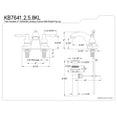 thumbnail image 2 of Kingston Brass KB7641KL 4 in. Centerset Bathroom Faucet, Polished Chrome, 2 of 2
