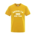 thumbnail image 3 of NinXxx Men's York Letter Print Casual Loose Summer Breathable Top Yellow XXL Yellow XXL, 3 of 3