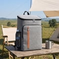 thumbnail image 6 of Insulated Lunch Backpack with Bottle Holders – Large Capacity Cooler Pack for Office Picnic Camping Travel, Waterproof Oxford Cloth, Reusable Thermal Bag for Meals Snacks, 6 of 7